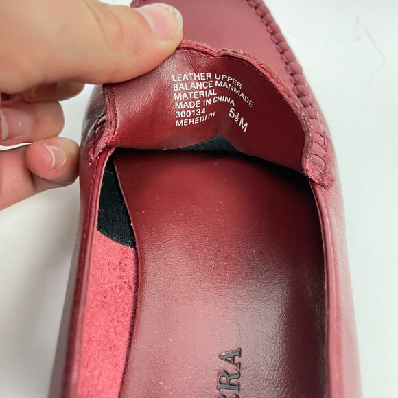 High Sierra | NWOB Meredith Red Leather Square Toe Y2K Comfort Loafers - Picture 8 of 9